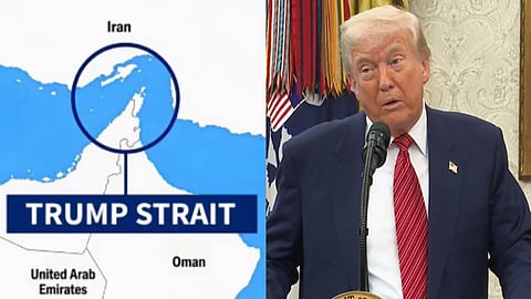 Trump Shares Map Renaming Strait of Hormuz ‘Trump Strait’