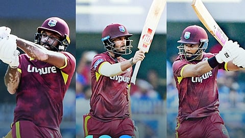 WI Team high score Vs india second odi and 3 players century