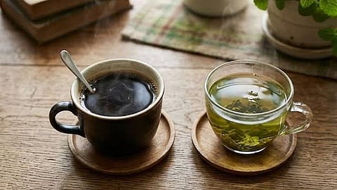 black coffee & green tea 
