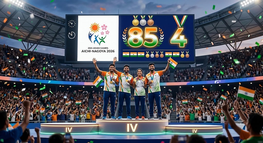 ஆசிய விளையாட்டு: இந்தியா 85 பதக்கங்களுடன் 4ஆவது இடம்