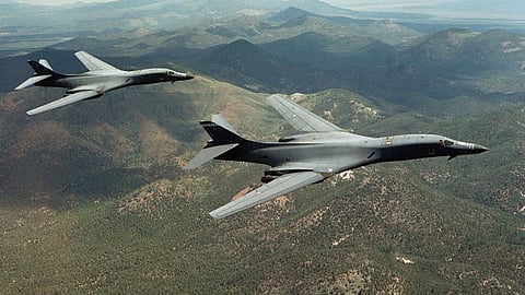 US  withdrawn b-1b lancer Flights