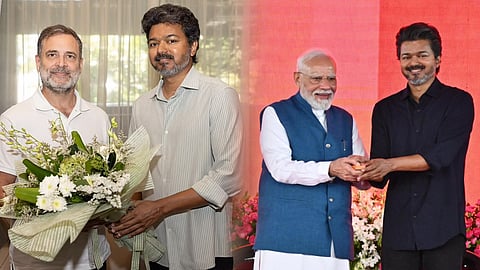 CM VIjay Meet rahul gandhi and PM modi