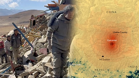 An earthquake occurred in the Tibet region