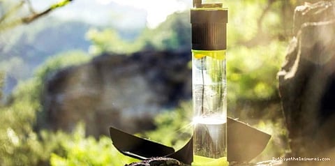 காற்றிலிருந்து நீரை உருவாக்கும் ஹைடெக் வாட்டர் பாட்டில்