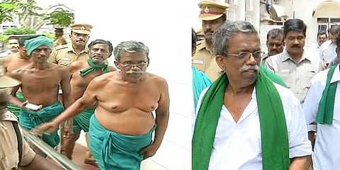 "சட்டையை போடுங்க...!" - அறிவுறுத்தப்பட்ட அய்யாக்கண்ணு