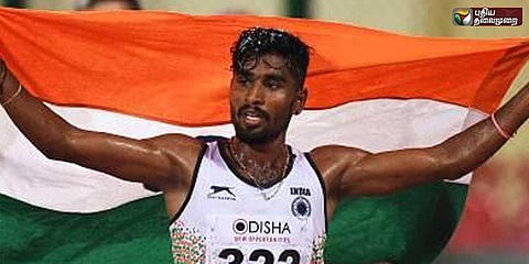 10,000 மீட்டர் ஓட்டப்பந்தயம்:  2-வது தங்கம் வென்றார் தமிழக வீரர் லட்சுமணன்