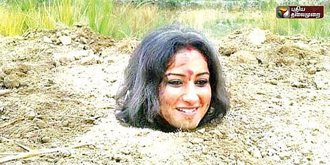 3 மணி நேரம் மண்ணிற்குள் புதைந்து கிடந்த நடிகை!