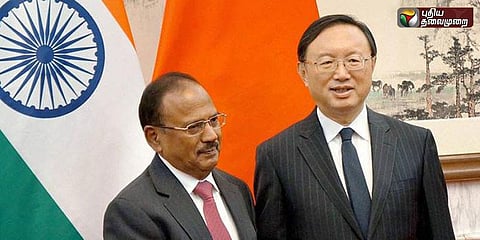 எல்லை பிரச்னை: சீன பாதுகாப்பு ஆலோசகருடன் அஜித் தோவல் ஆலோசனை 