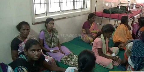 மருத்துவமனையில் குவியும் நோயாளிகள்: தரையில் படுக்க வைக்கப்பட்ட அவலம்