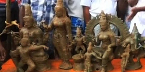 600 ஆண்டுகள் பழமைவாய்ந்த  சிலைகள் பட்டுக்கோட்டையில் கண்டெடுப்பு