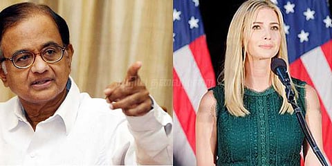 இ‌வாங்கா பாராட்டுக்கு ப.சிதம்பரம் ட்விட்டரில் கருத்து! 
