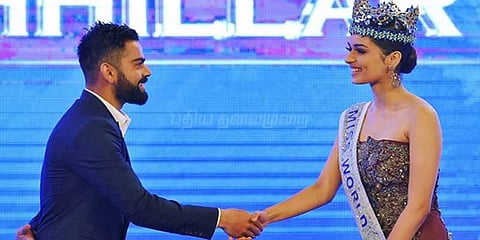 விருது வழங்கிய விராத் கோலியிடம் உலக அழகி கேட்ட கேள்வி