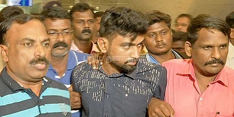 கொலைக் குற்றவாளி தஷ்வந்த் நீதிமன்றத்தில் ஆஜர்