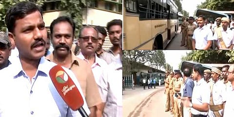மதுரையில்  போலீஸ் பாதுகாப்புடன் பேருந்துகள் இயக்கம்