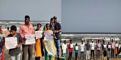 காவிரிக்கு நீதிகேட்டு மெரினாவில் புதிய போராட்டம்