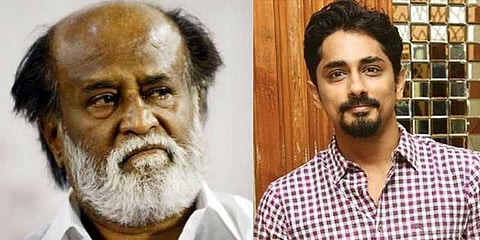 ‘இப்படியும் சொல்‌வார்கள்’ - ரஜினி மீது சித்தார்த் மறைமுக தாக்கு