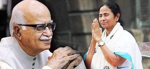 அத்வானியை நேரில் நலம் விசாரித்த ‌மம்தா - சோனியா, ராகுலுடன் சந்திப்பு