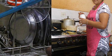 கிச்சனில் டீ போடச்சென்ற பெண் : அலறியபடி ஓடி வந்த சம்பவம்
