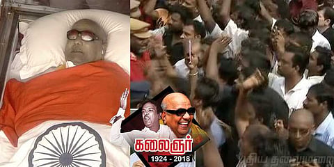 மாலை 4 மணிக்கு கருணாநிதியின் இறுதி ஊர்வலம்!