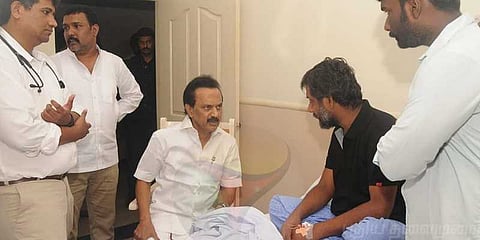 திருமுருகன் காந்தியை நேரில் சந்தித்து நலம் விசாரித்த ஸ்டாலின் 