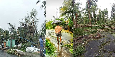 வெள்ளப்பெருக்கால் தனித் தீவான‌ கிராமங்கள்