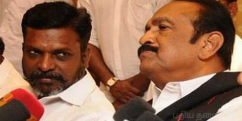 வைகோவை சந்திக்கிறார் திருமாவளவன்