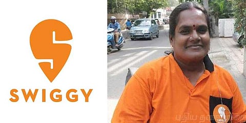 ஸ்விகியில் முதல் பெண் ! ஆச்சரியப்படுத்தும் உழைப்பு 