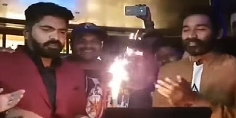 தனுஷுடன் பிறந்தநாள் கொண்டாடிய சிம்பு 