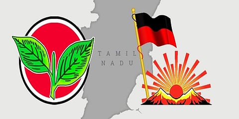 அதிமுக தேர்தல் விதிகளை மீறுவதாக திமுக குற்றச்சாட்டு 