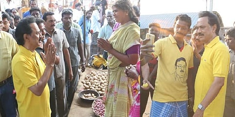 டிசர்ட்டில் அழகிரி,  ஸ்டாலினுடன் செல்ஃபி!