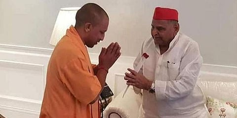 முலாயம் சிங்கை சந்தித்தார் யோகி ஆதித்யநாத் 