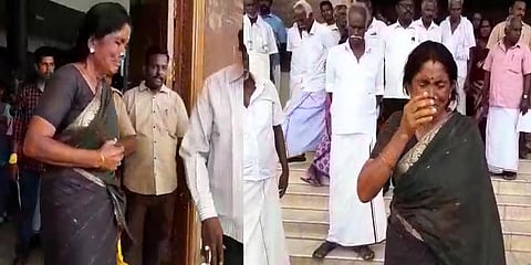பாதை விட சொல்லுங்க - மண்ணெண்ணெய் பாட்டிலோடு மனு கொடுக்க வந்த மூதாட்டி