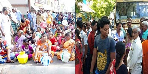 வளசரவாக்கத்தில் பெண்கள் ஆர்ப்பாட்டம் : கடும் போக்குவரத்து பாதிப்பு 