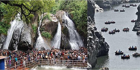 ஒகேனக்கல்லில் குவிந்த சுற்றுலா பயணிகள் - பரிசல் ஓட்டிகள் மகிழ்ச்சி!
