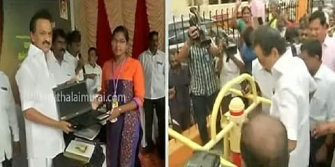 கொளத்தூரில் நலத்திட்ட உதவிகளை வழங்கினார் ஸ்டாலின்