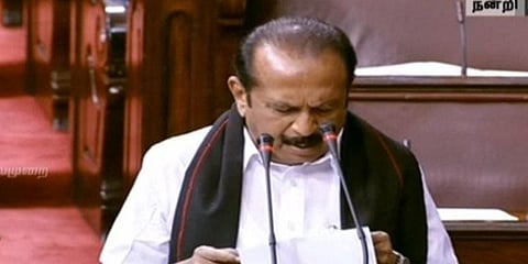 மாநிலங்களவையில் வைகோவின் முதல் கேள்வி - ஸ்மிருதி இரானி பதில்   
