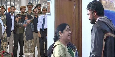 “சுஷ்மா என் தாயைப் போன்றவர்” - பாக்., சிறையிலிருந்து மீண்ட ஹமிது உருக்கம்  