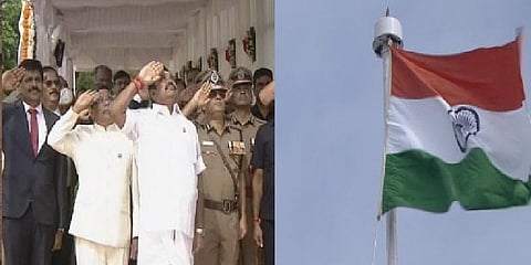 மூன்றாவது முறையாக தேசியக் கொடியை ஏற்றிய முதல்வர் பழனிசாமி 