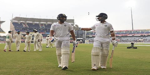 ரோகித், ரஹானே அசத்தல் ஆட்டம் - முதல் நாளில் இந்திய அணி 224 ரன் 