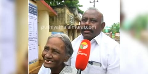 நாங்குநேரியில் ஆர்வமுடன் வாக்களித்த 88 வயது மூதாட்டி 