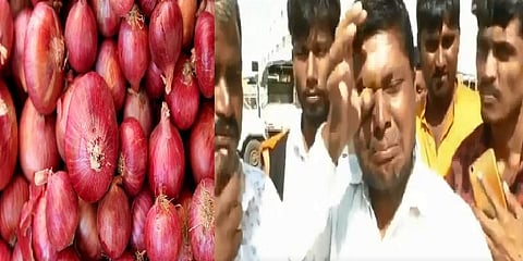 ‘உழைத்து விளைவித்த வெங்காயத்தை கிலோ ரூ8க்கு விற்றேன்’ - கதறி அழுத விவசாயி
