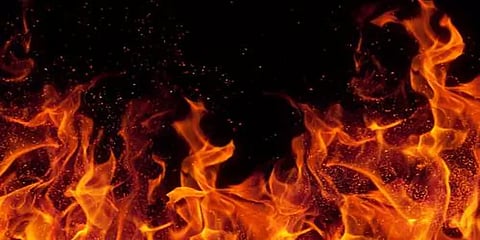 சாலிகிராமம் சினிமா படப்பிடிப்பு தளத்தில் தீ விபத்து