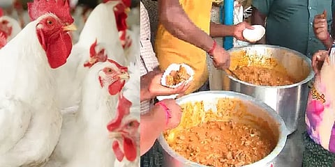 நாமக்கல்: 3 கி‌லோ கோழி இறைச்சி ரூ.99; சிக்கன் வறுவல் இலவசம்!!