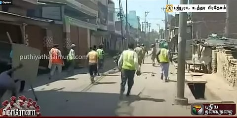 காவலர்கள், ஊர் மக்களுக்கிடையே பயங்கர மோதல் - கலவரமான  கிராமம்