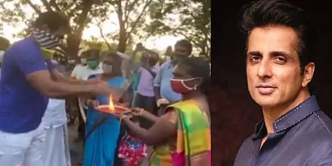 “நல்லா இருக்கிறீர்களா ?” -  தமிழில் பேசி உதவிய நடிகர் சோனுவை பார்த்து நெகிழ்ந்த தமிழர்கள்