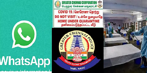 கொரோனா பாதித்தவர்களுக்காக வாட்ஸ் அப் குரூப் - ராயப்பேட்டை காவல்துறை அசத்தல்..!