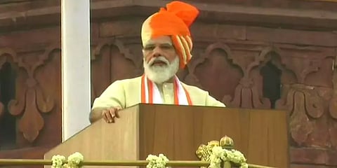 'கொரோனாவுக்கு எதிரான போரில் வெற்றி பெறுவோம்'  - சுதந்திர தின விழாவில் பிரதமர் மோடி உரை!