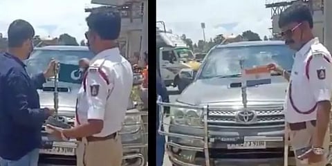 பாகிஸ்தான் கொடி என நினைத்து முஸ்லிம் லீக் கட்சிக் கொடியை அகற்றிய போலீசார்!