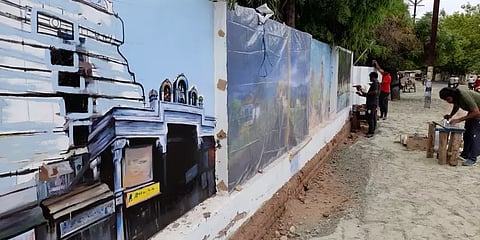 ‘அழகிய நெல்லை’ - வண்ண ஓவியங்களால் பொலிவுறும் ஆட்சியர் அலுவலகம்!  