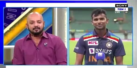 “நான் சாந்தமானவன்; எதற்குமே ஆவேசம் அடையமாட்டேன்”-வர்ணனையாளரிடம் தமிழில் பேசிய நடராஜன்
